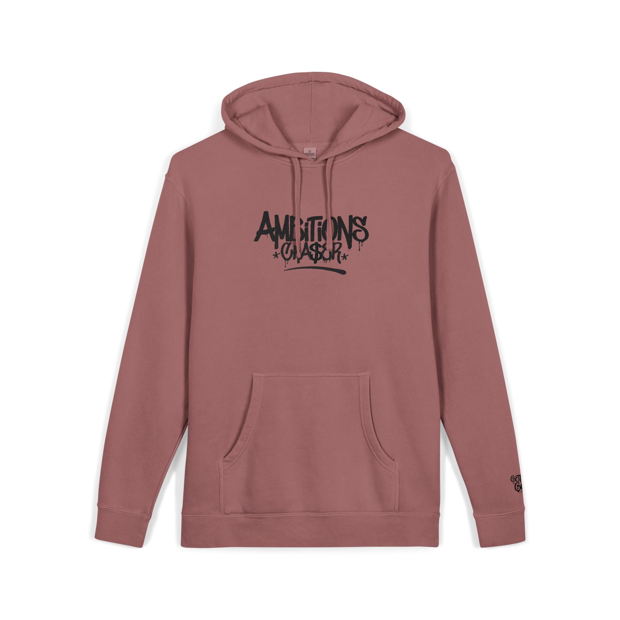 Embroidered Hoodie - Ambitions CHA$ER Logo, Get Up & Go Get It