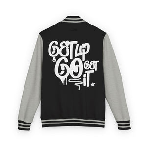 Varsity Jacket Letterman Jacket Ambitions CHA$ER Get Up & Go Get It Unisex Heavyweight